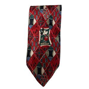Men's Tie Mickey Mouse Atlas Design Mickey & Company 100% Silk 59"